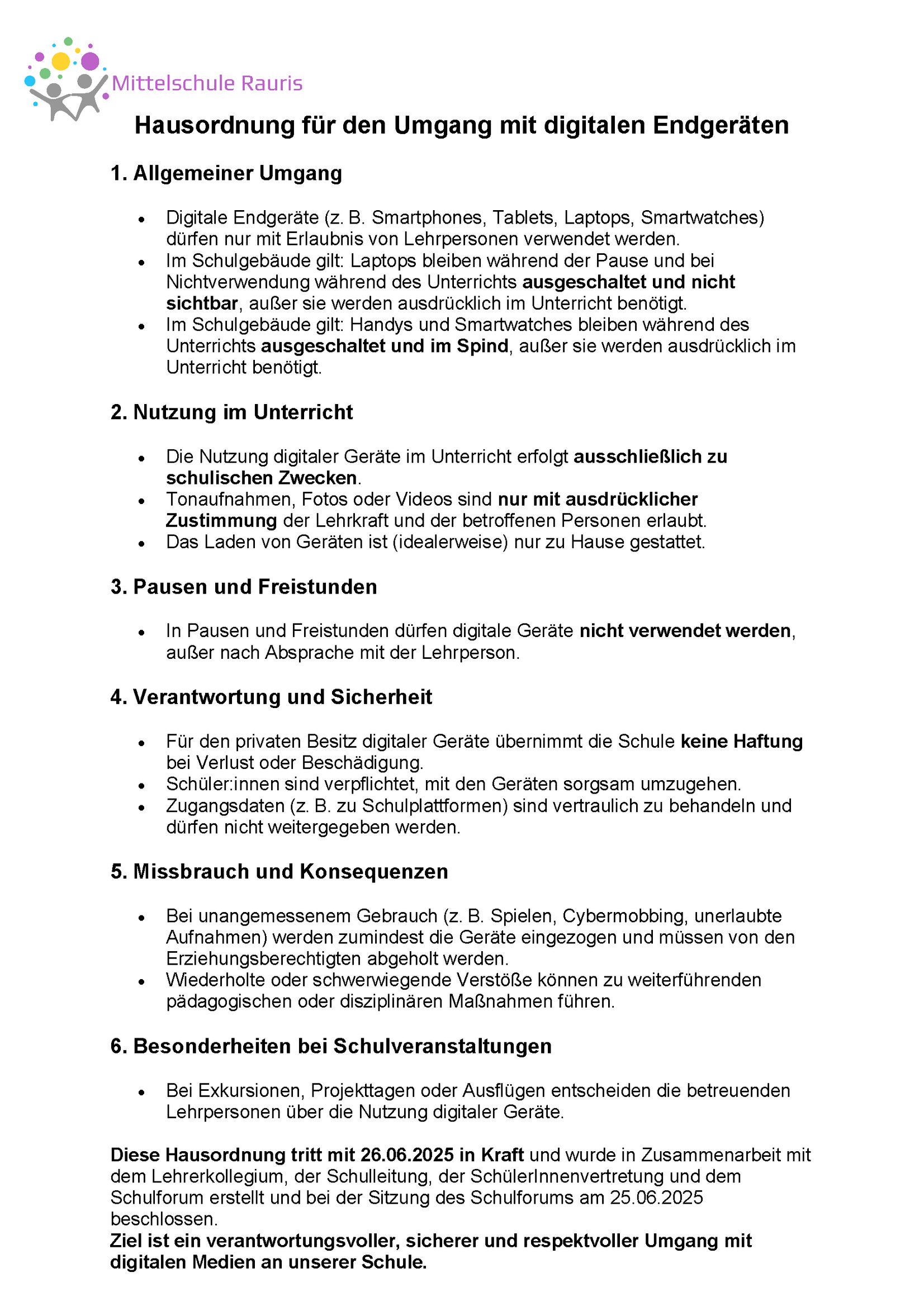 hausordnung digitaleendgerate